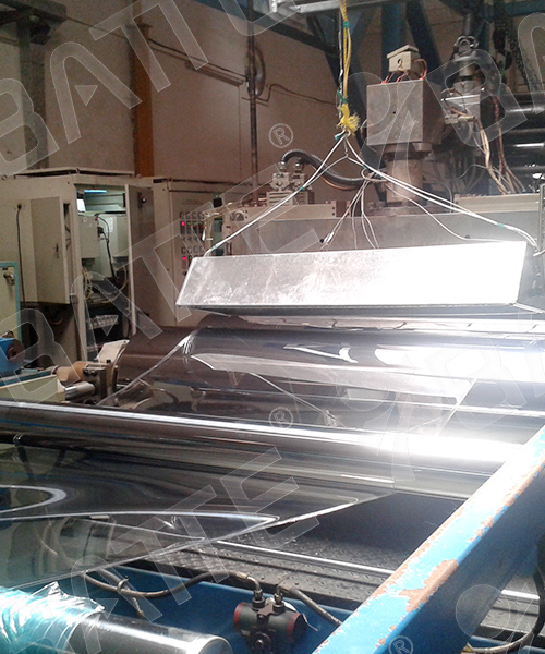 Plastic sheet extrusion melt pump