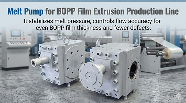 melt pump in BOPP film extrusion production line